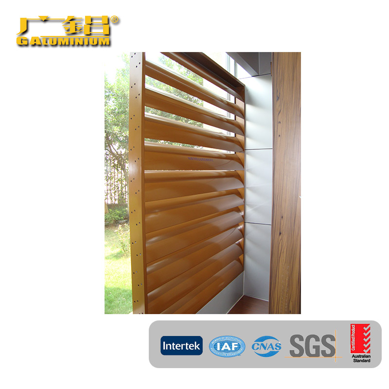 Vestibulum Processus Aluminii Louver Sol Umbrae