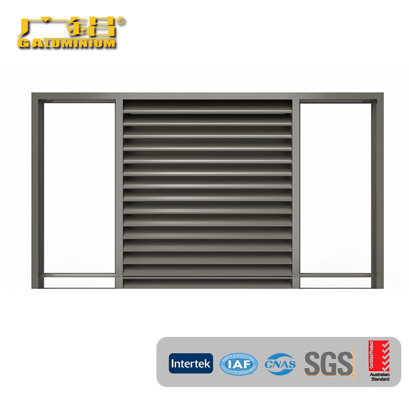 Simplex et durabilis Aluminium illapsum Louvers Fenestra